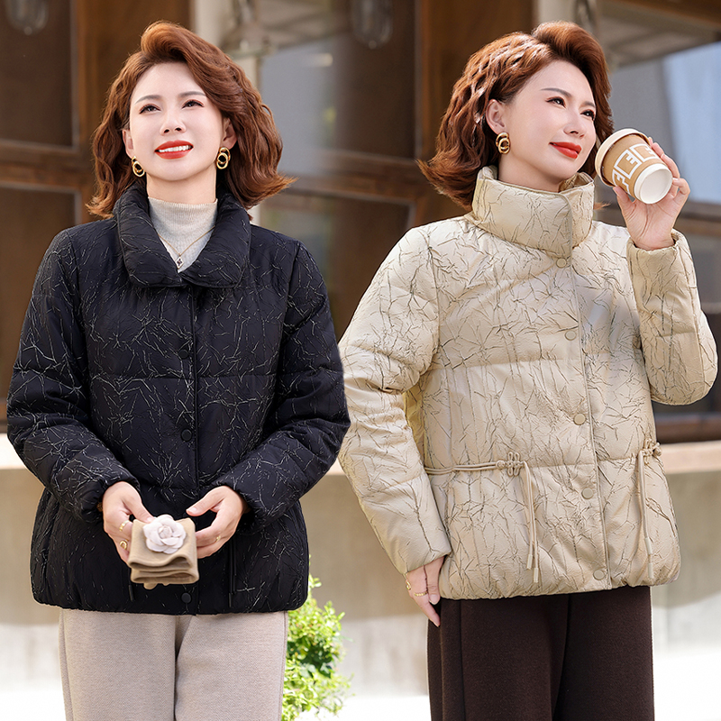 加厚保暖冬季新款妈妈棉衣外套新款气质减龄轻便保暖棉服X806