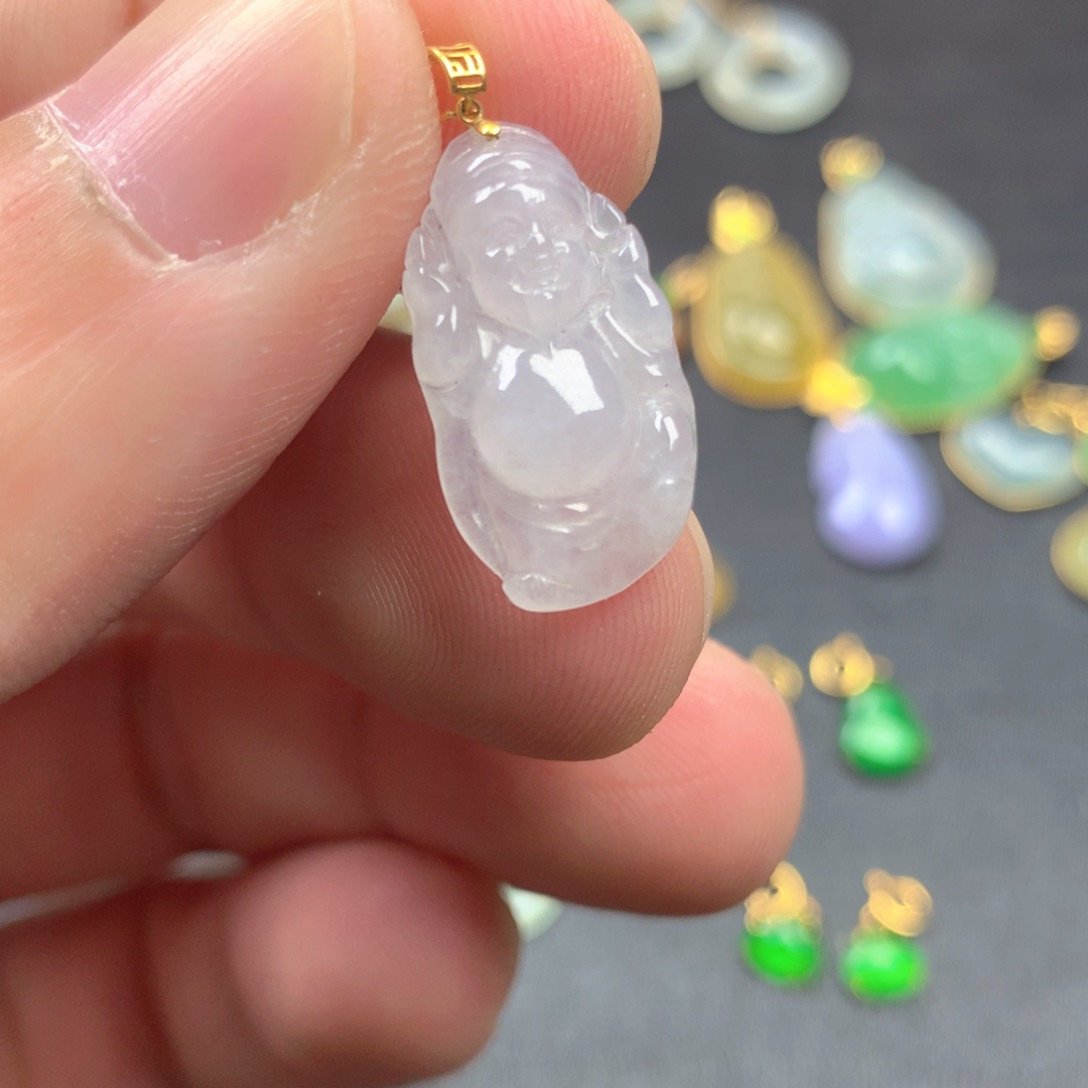 【闪购商品】颈饰18K金镶嵌翡翠翡翠