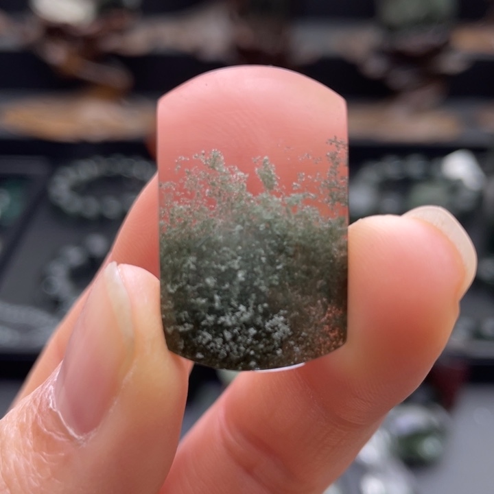 水晶颈饰未镶嵌绿幽灵聚宝盆吊坠无事牌