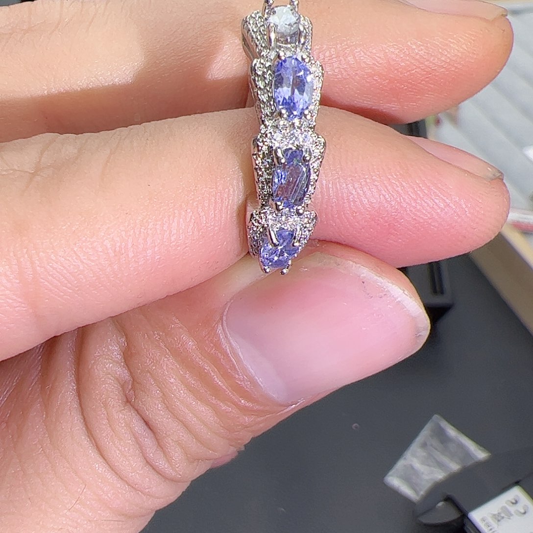 紫晶珠宝半成品银S925镶嵌