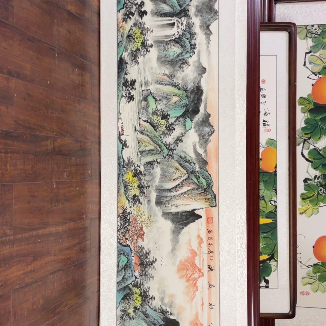 国画带框尺寸48*163厘米