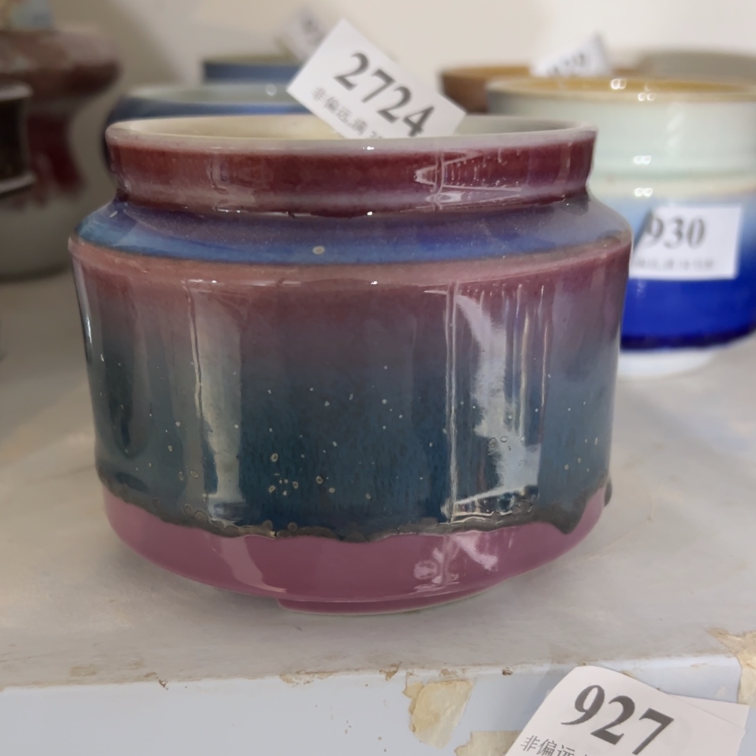 红陶口8高8景德镇手工花盆