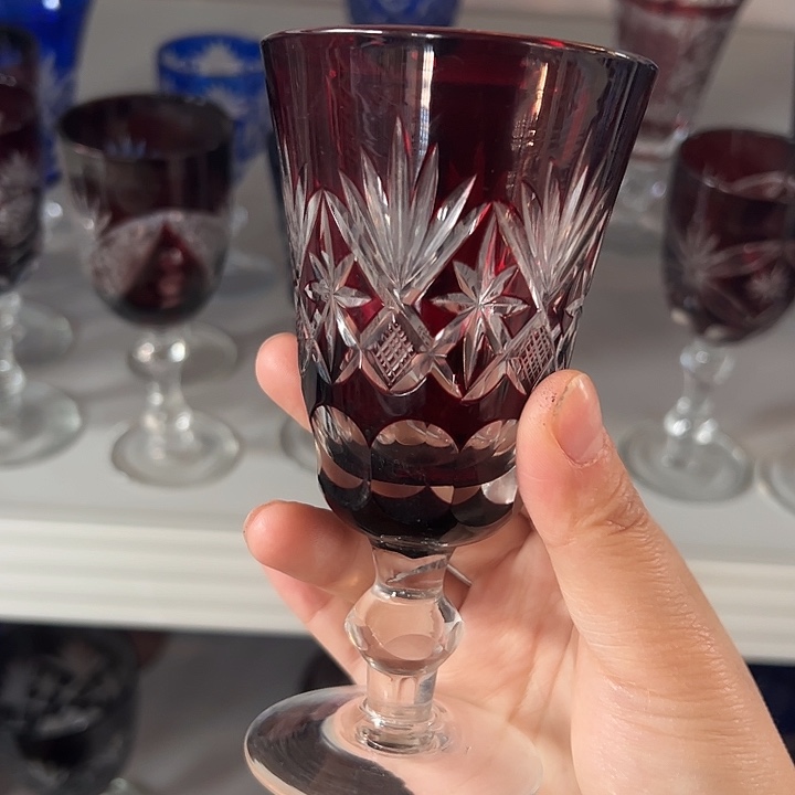 水晶玻璃平底款微瑕一个