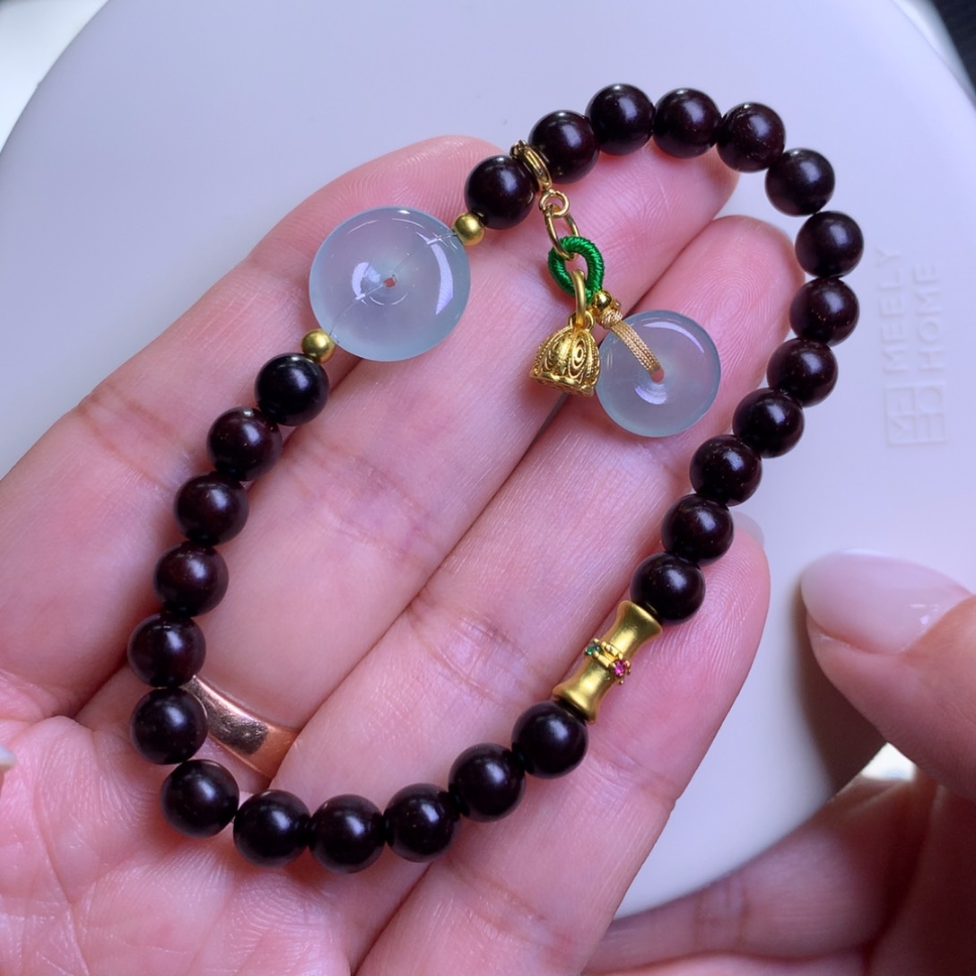 未镶嵌手链翡翠翡翠平安扣手串