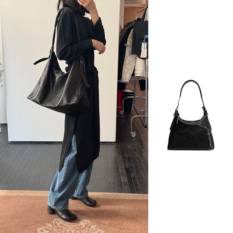 勒梅尔 BELTED HOBO 深巧克力色鞣制皮革单肩包 BG0189-LL0108