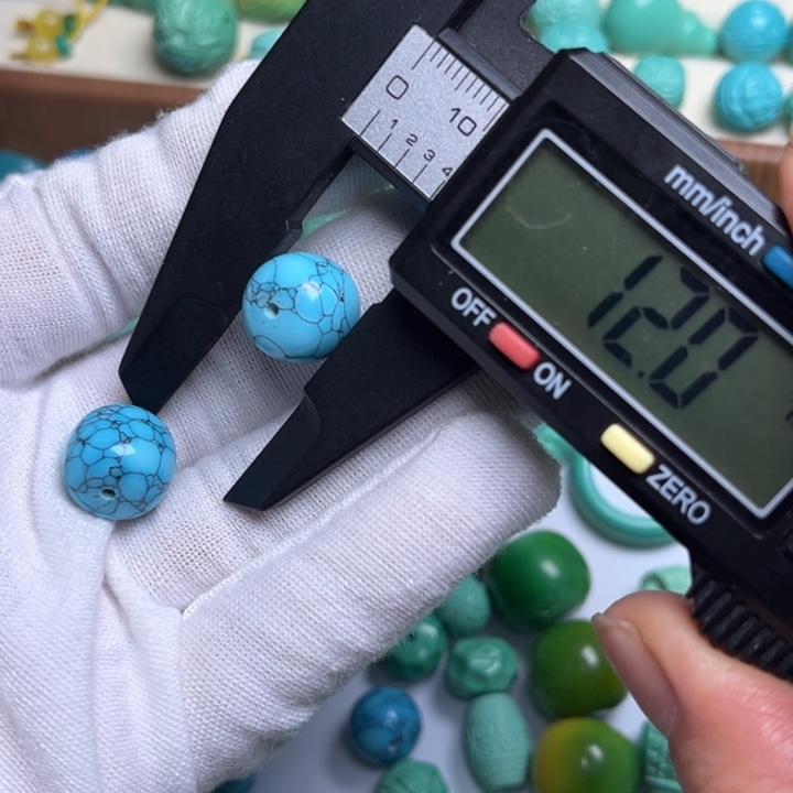 湖北原矿12尺寸一对蓝色