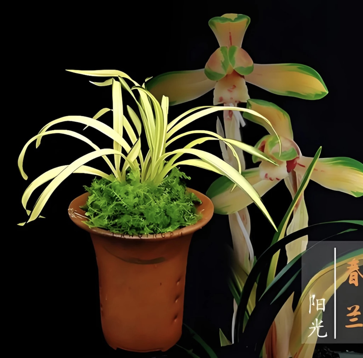 春兰铭品【阳光中透】高贵桌面装饰艺草奇花