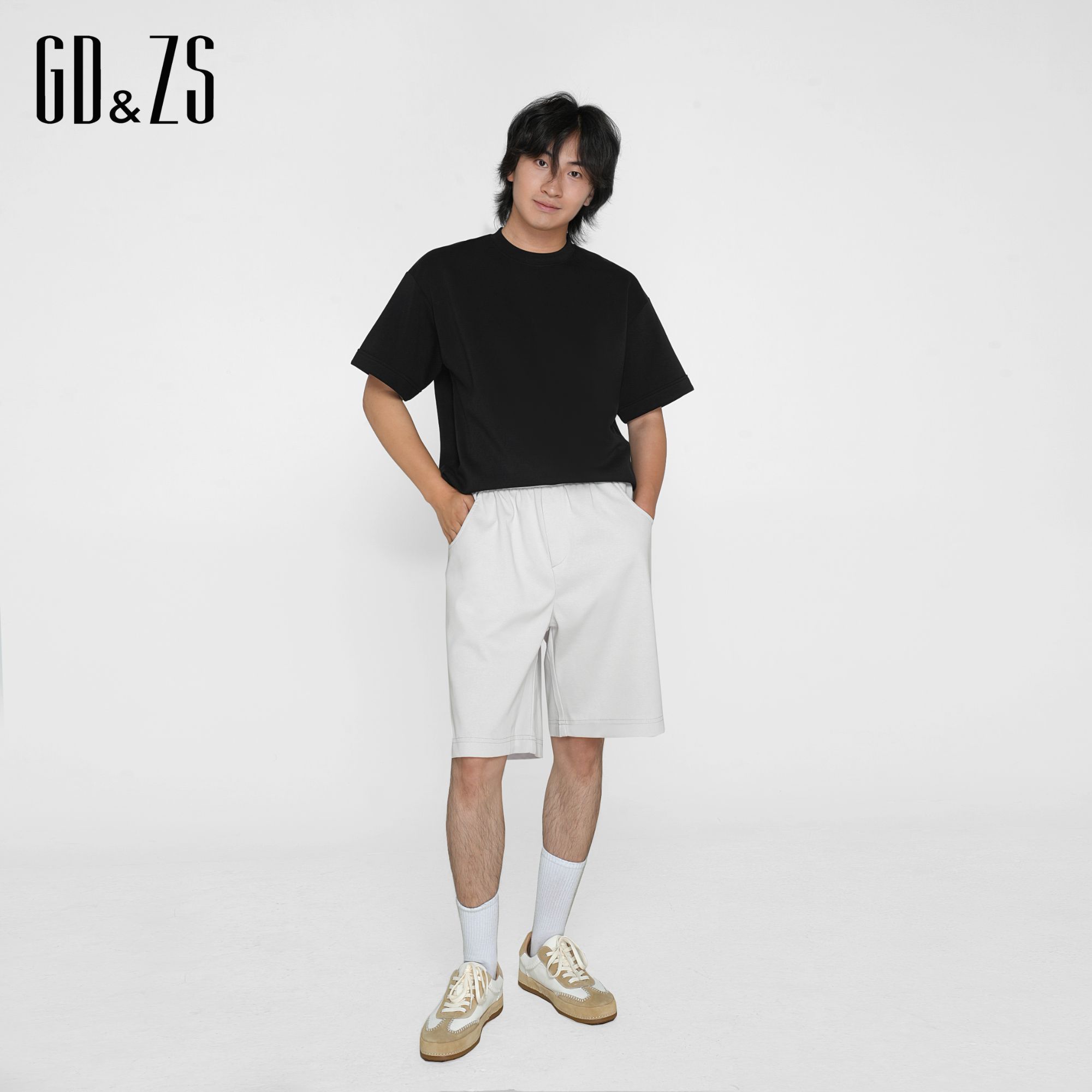 GDZS格度夏新款圆领简约套头百搭短袖T恤男宽松净版上衣RBCHB1063