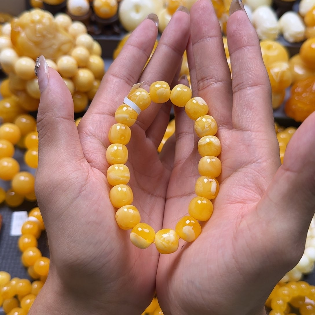 未镶嵌蜜蜡珠宝奇石同料12mm