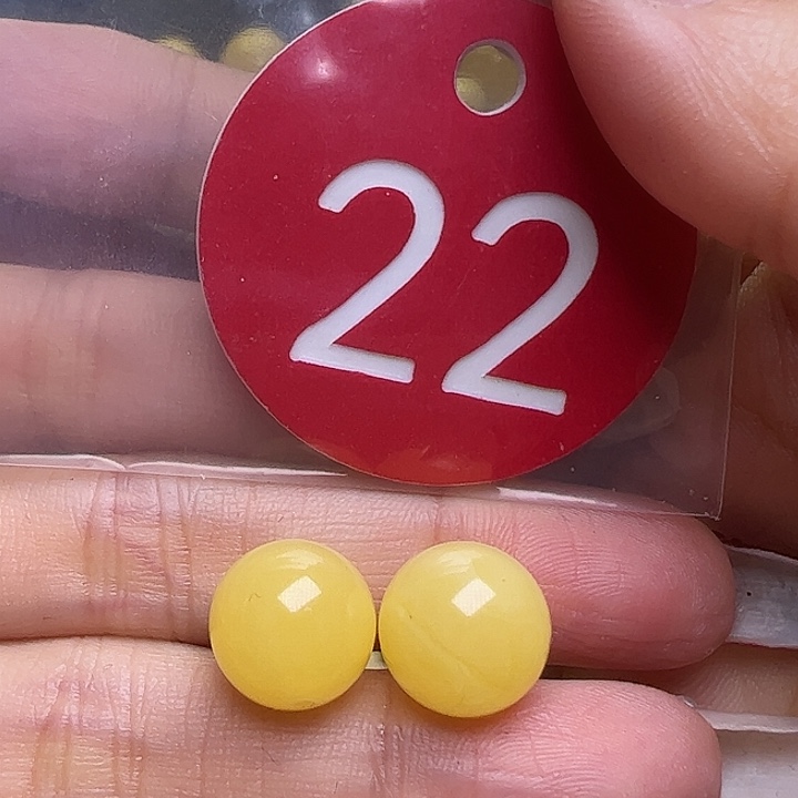 蜜蜡未镶嵌珠宝奇石11mm鸡油黄圆珠