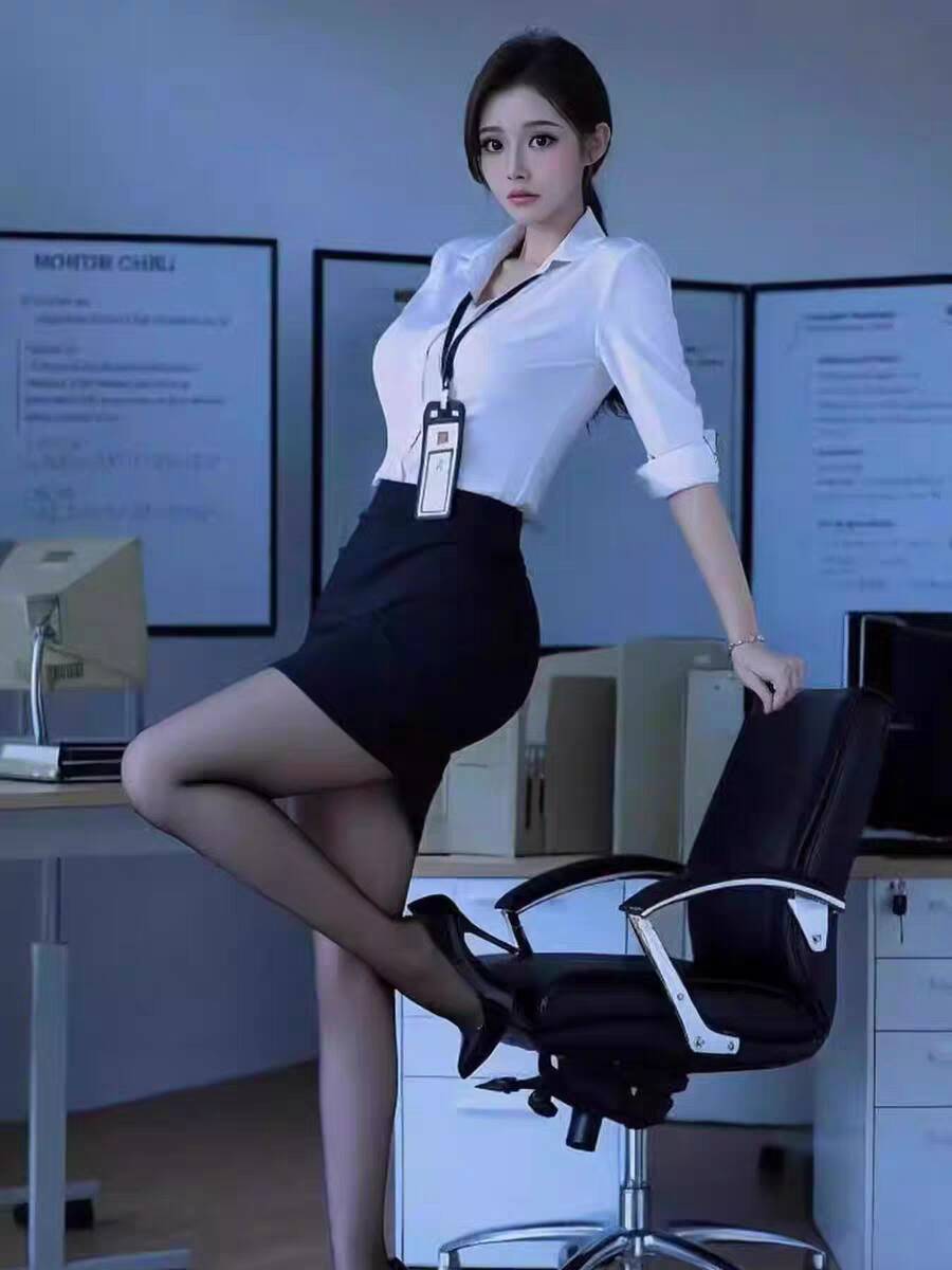 性感蕾丝拼接职业ol空姐8035显瘦连衣裙套装