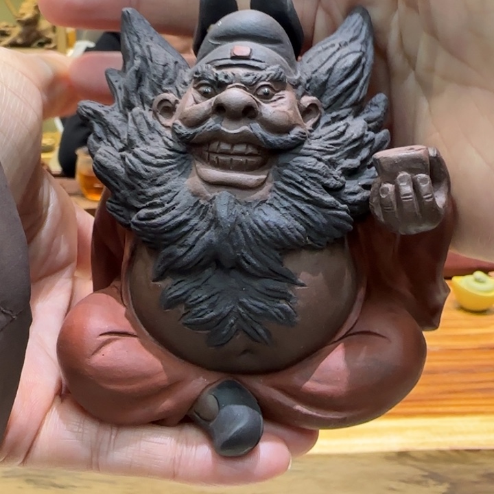 紫砂茶宠喝茶钟馗