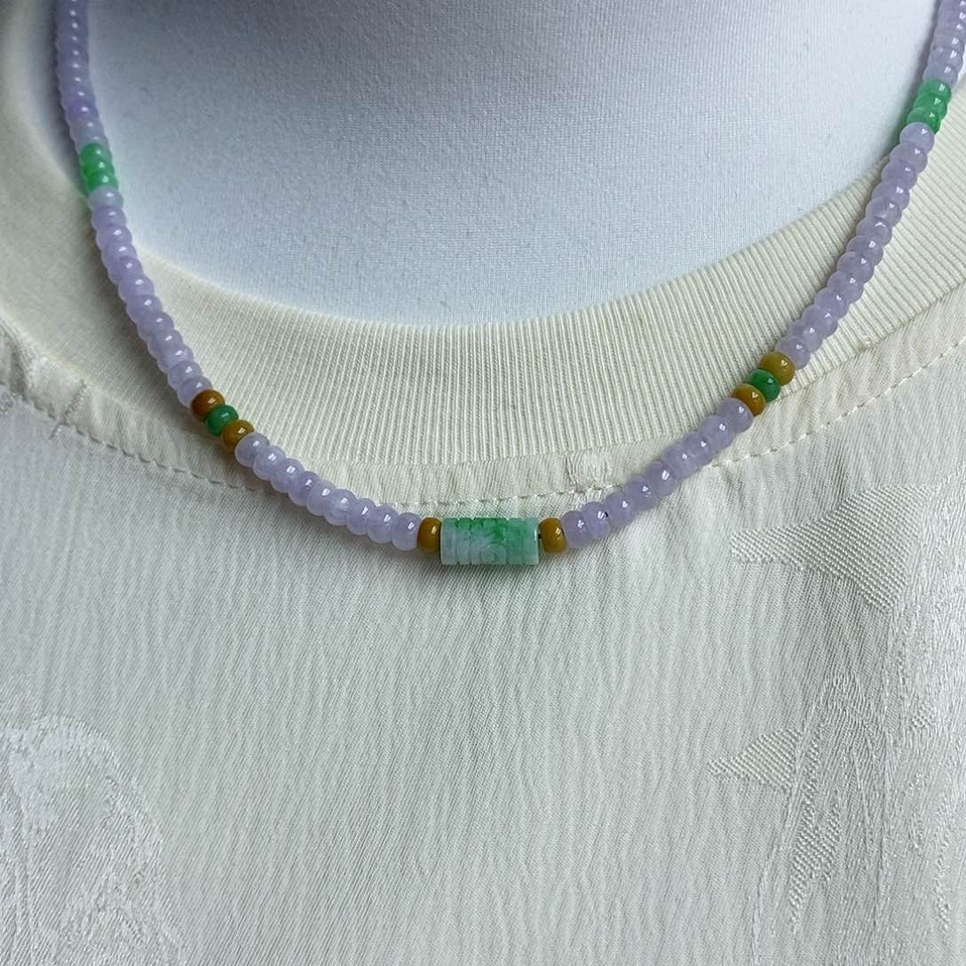 翡翠未镶嵌项链项链