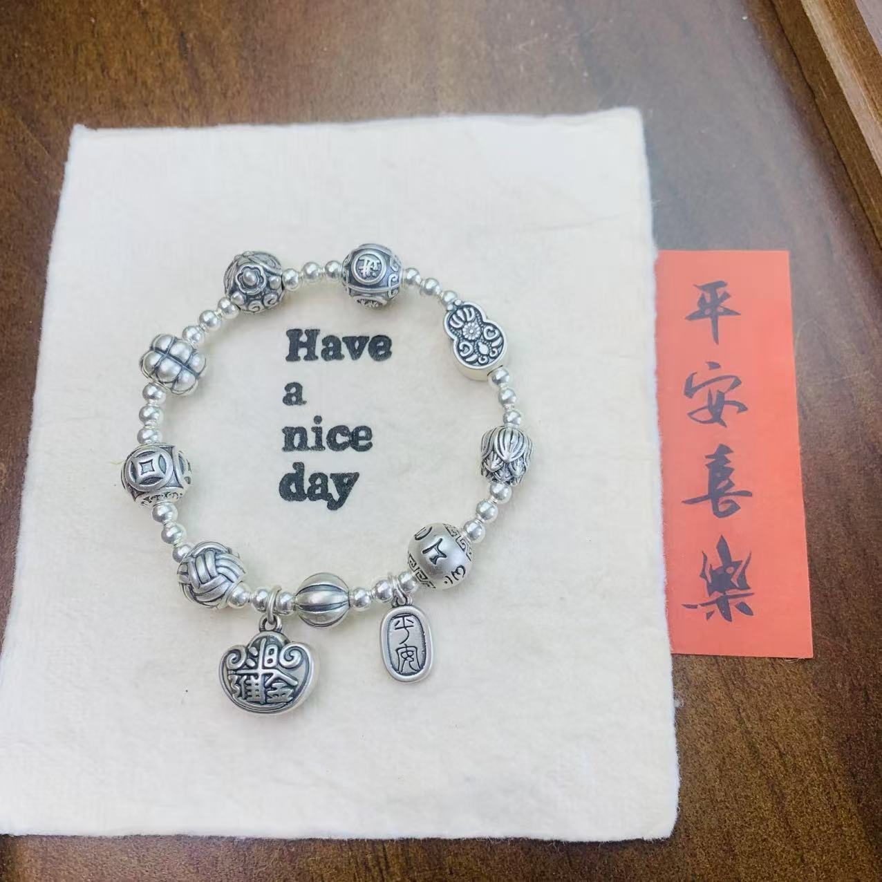 足银手链 【匠心银饰】手链情人节生日告白礼物送老婆送女友礼物