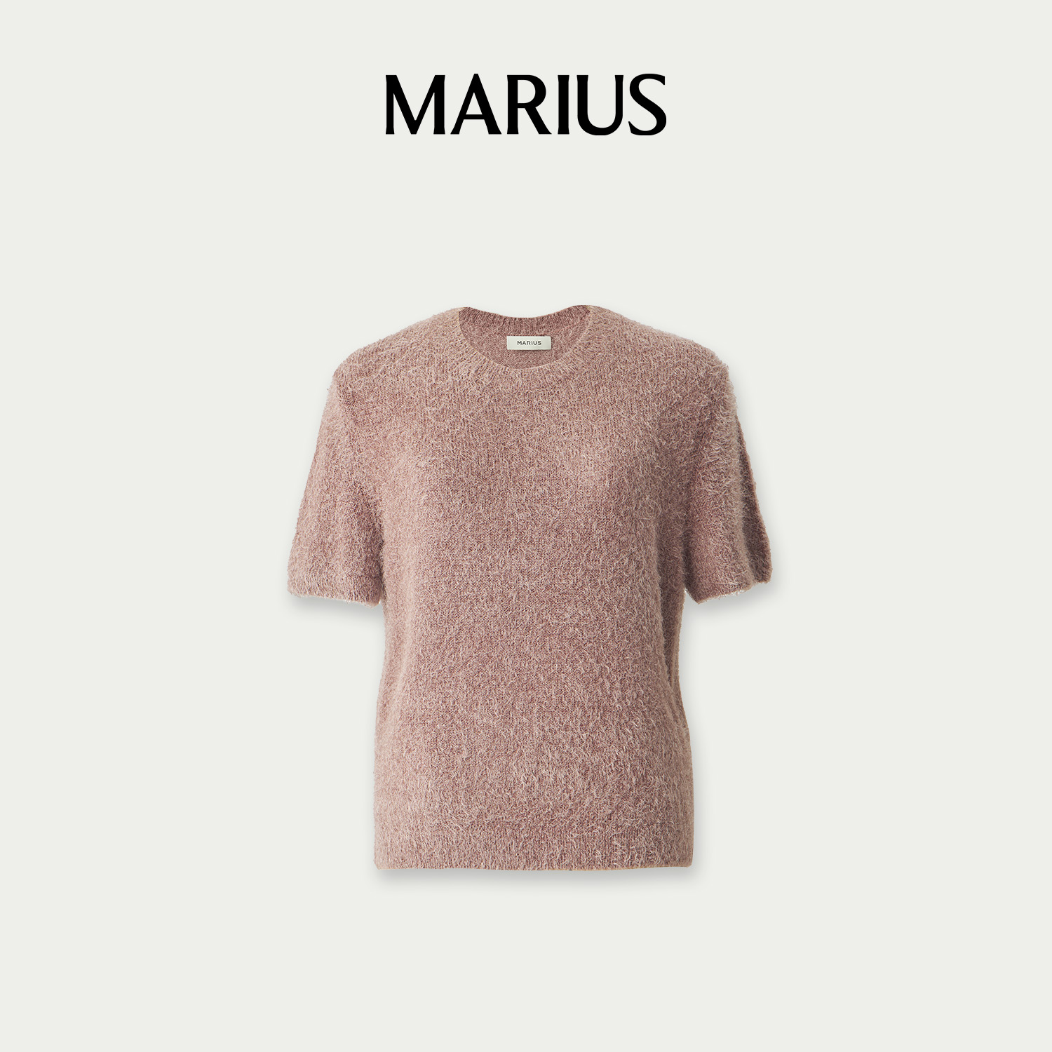 MARIUS“芋泥T”轻奢羊绒柔软触感干爽抗皱实用和花式短套衫