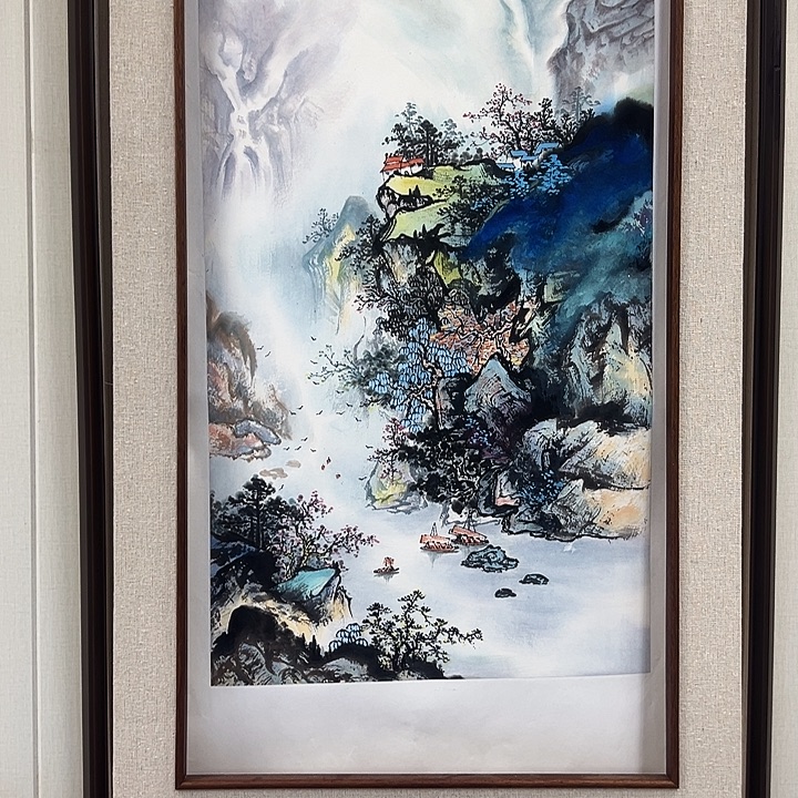 国画山水画作品手绘