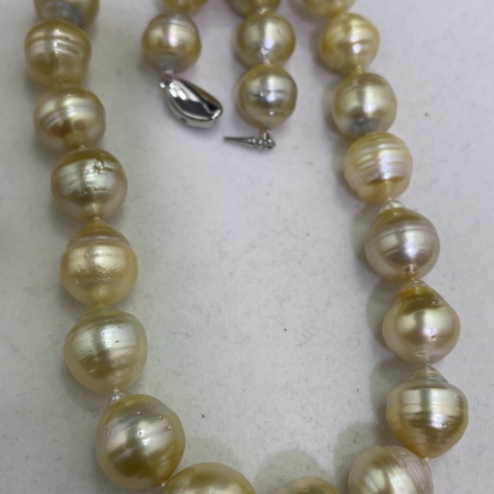 未镶嵌颈饰海水珍珠12.5-14.6伴彩金串