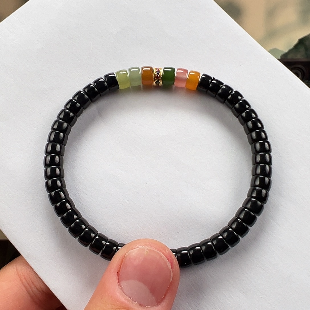 和田玉未镶嵌手链卡6mm