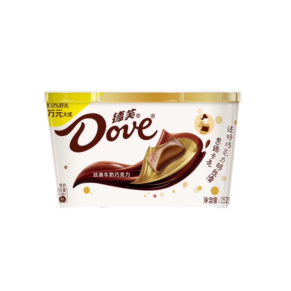 德芙丝滑碗装巧克力252g/碗 1碗/份