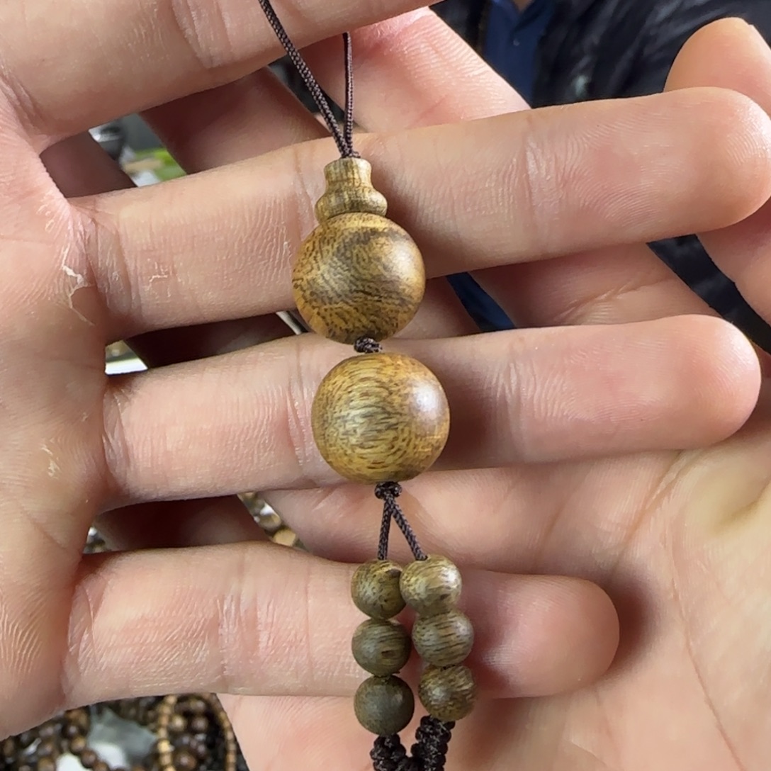 奇楠沉香葫芦钥匙扣2g+