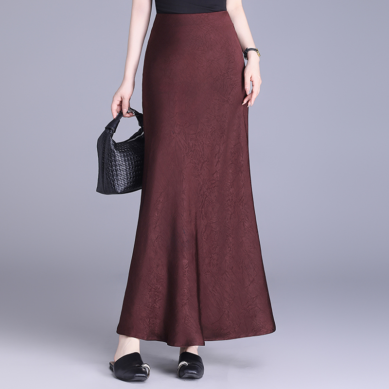 鱼尾包臀裙半身裙中长款女春季2025年新款气质垂感一步裙