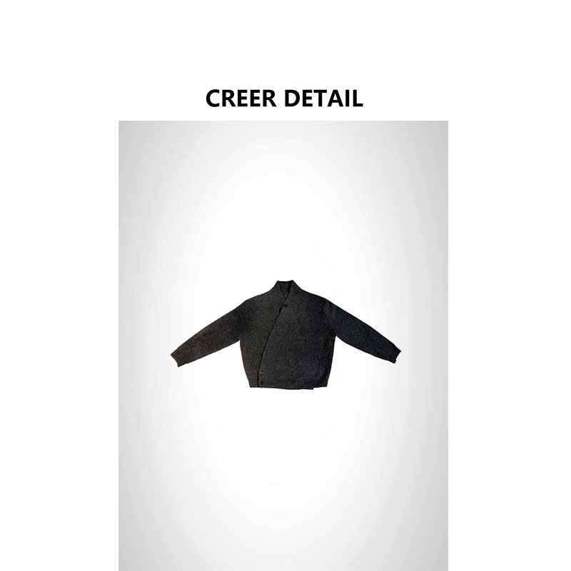 老宋自留LEMA*RE家环抱式羊毛开衫道袍领针织长袖上衣