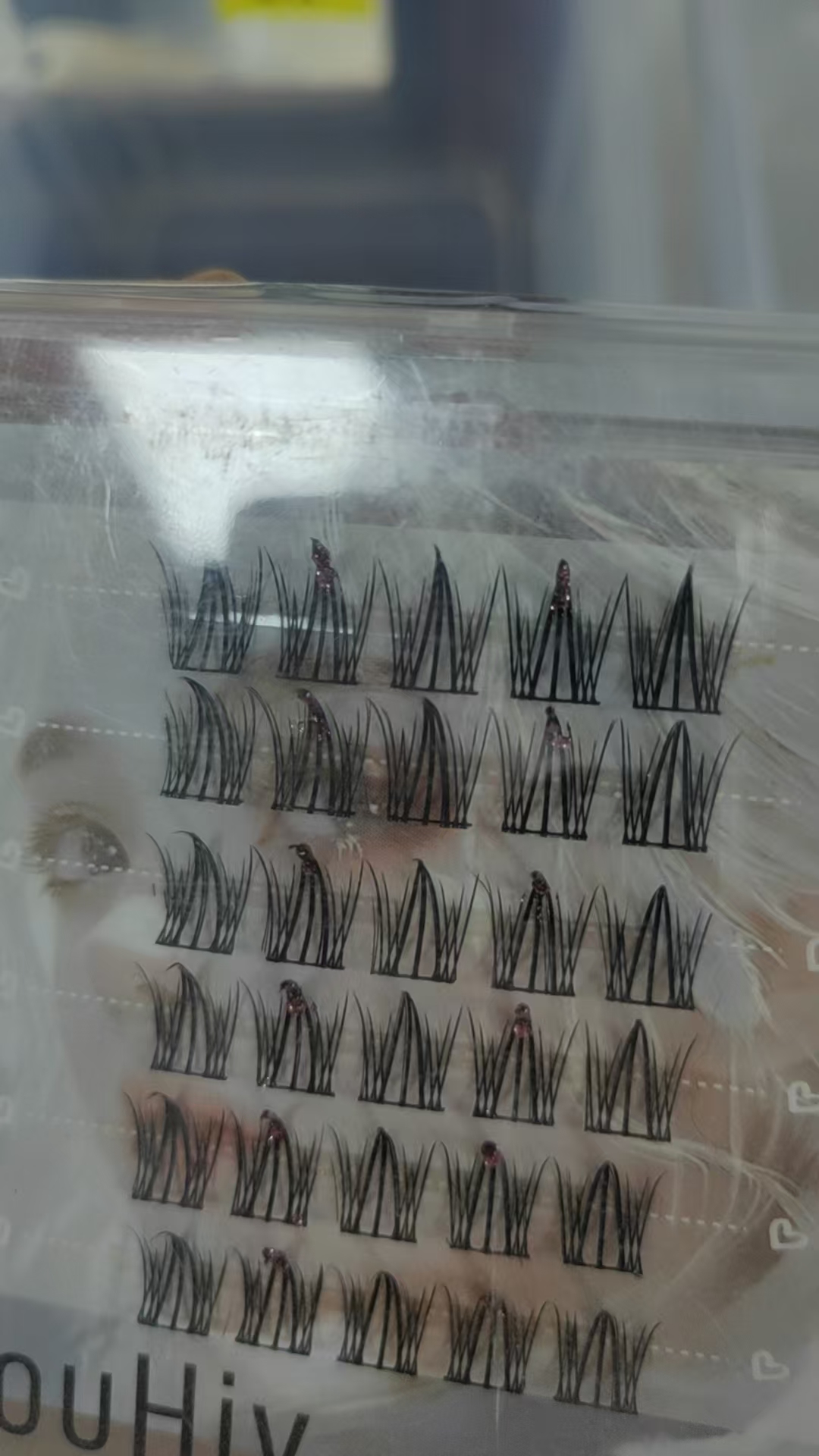 编号010  人鱼泪粉色睫毛  刷胶