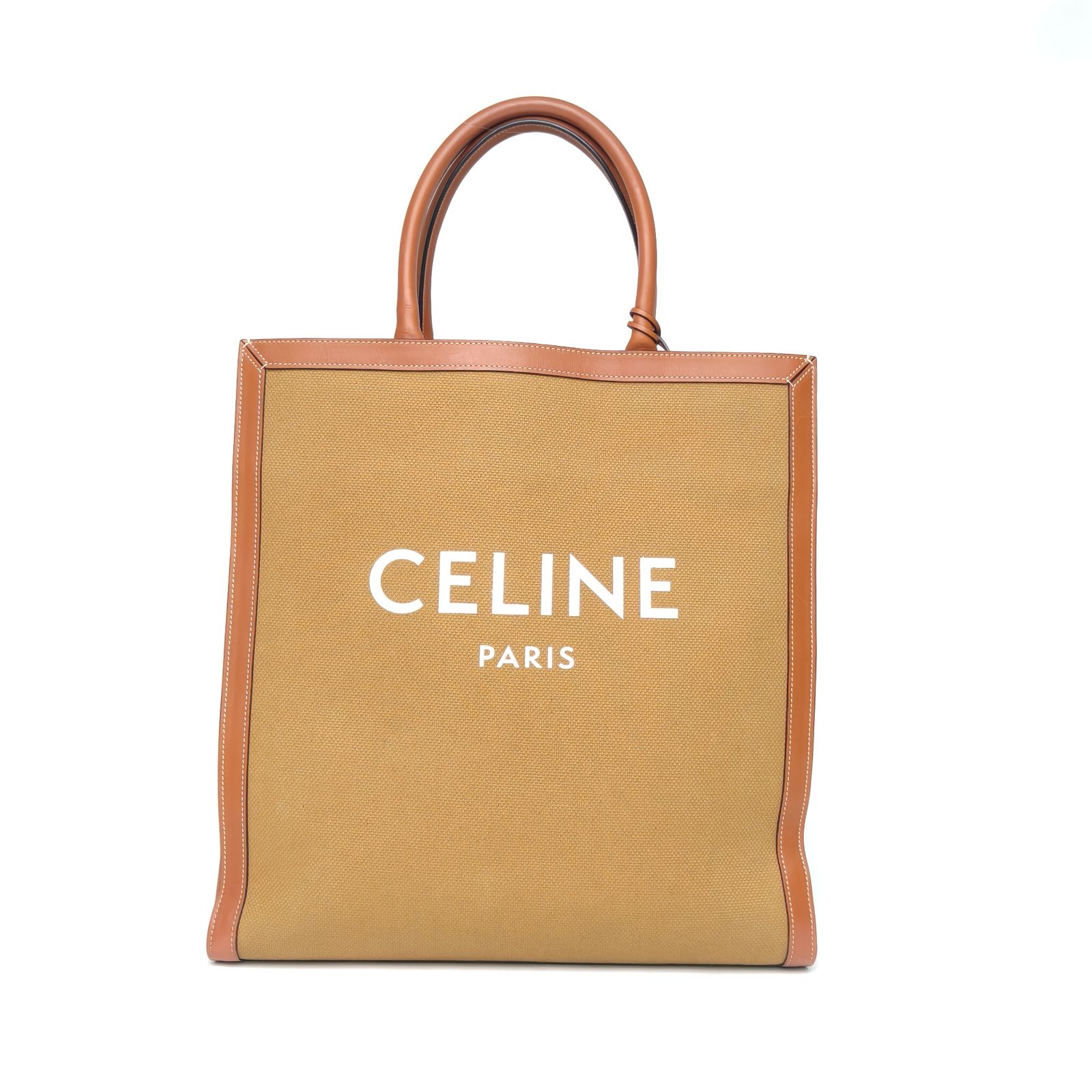 95新 Celine/思琳 小花Jerry活动Cabas 竖款手袋 大号 棕色 