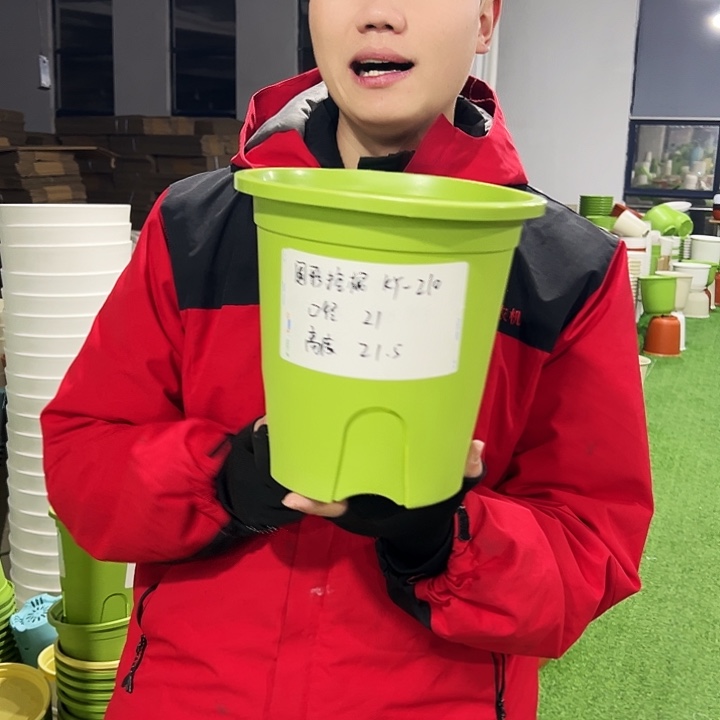 正品方盆口21高21果绿色8只无托