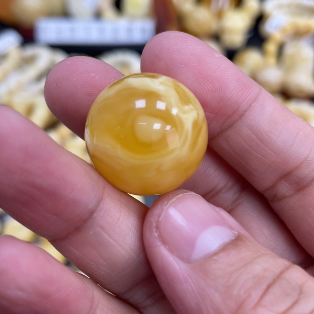 琥珀珠宝奇石未镶嵌22.3mm瑕疵款式