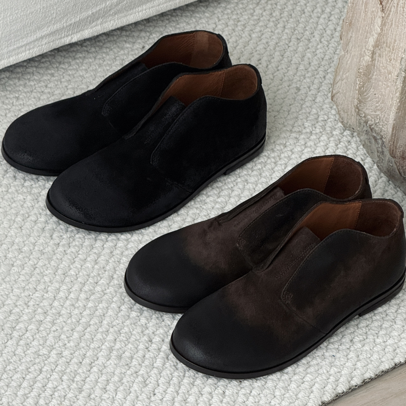 【rarer rarer】25AW秋冬做旧复古牛绒乐福鞋 2505058