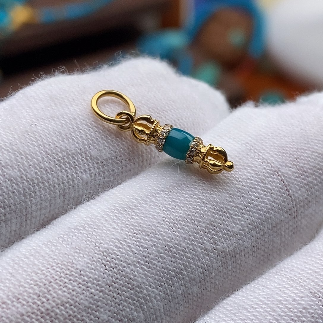 绿松石18K金镶嵌绿松石配饰