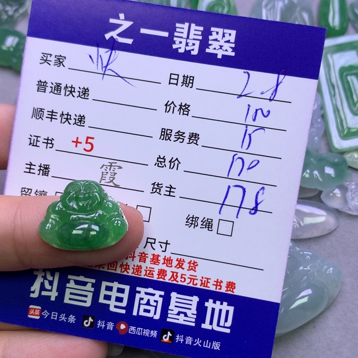 翡翠颈饰未镶嵌快****a