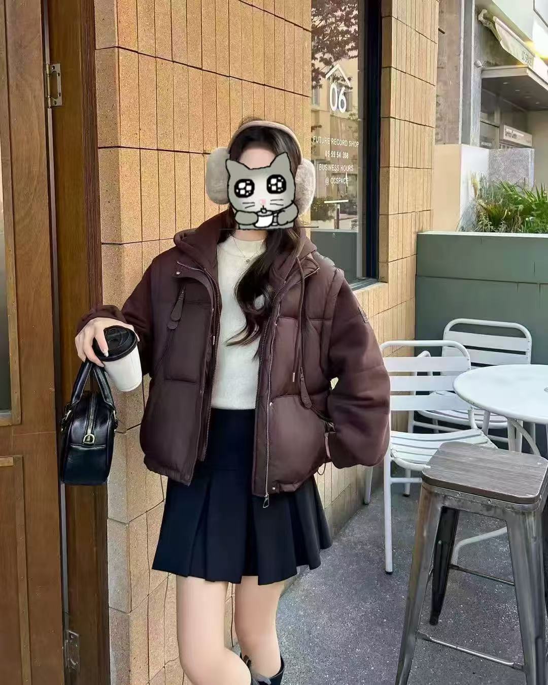 2589假两件连帽外套