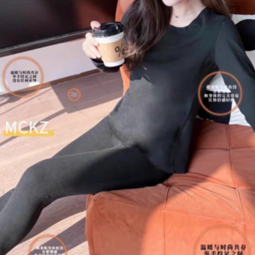 小艺家 秋冬圆领德绒保暖套装