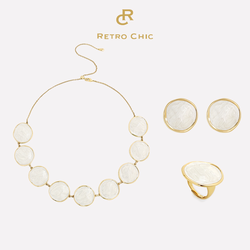 铜合金项链 RC RETRO CHIC 意大利复古时尚首饰 波纹三件套