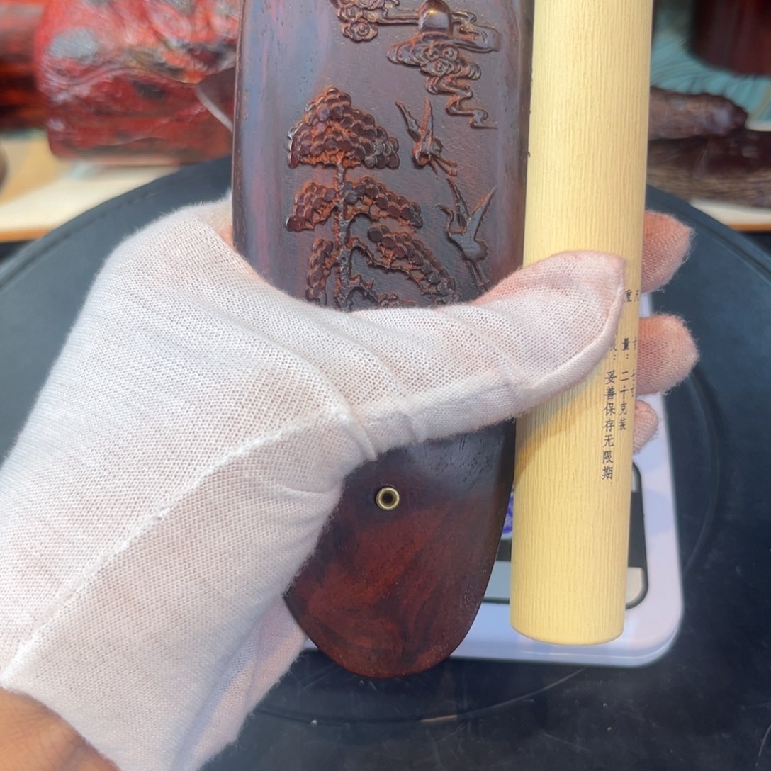 金***堂红木印度小叶紫檀手把件