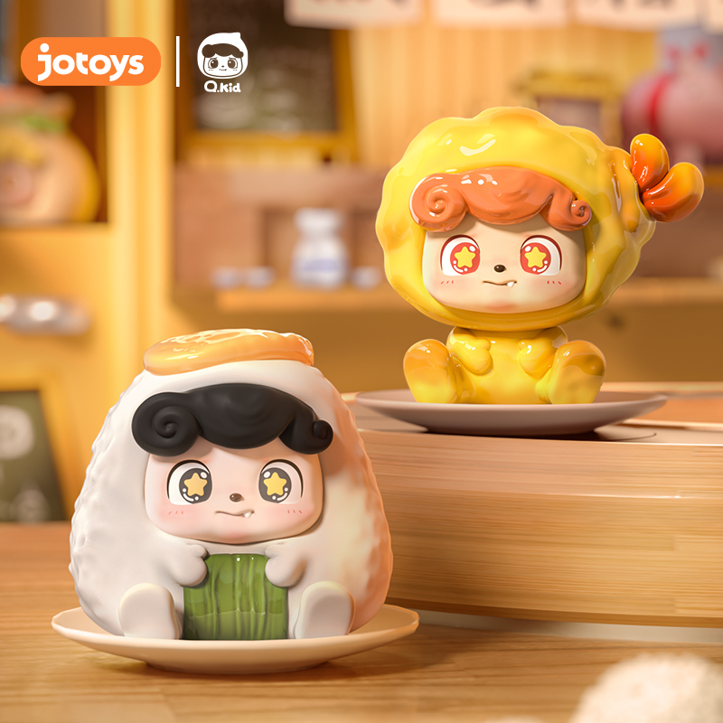 直播拆盒JOTOYS/Q宝料理王系列潮玩盲盒创意设计美食玩具