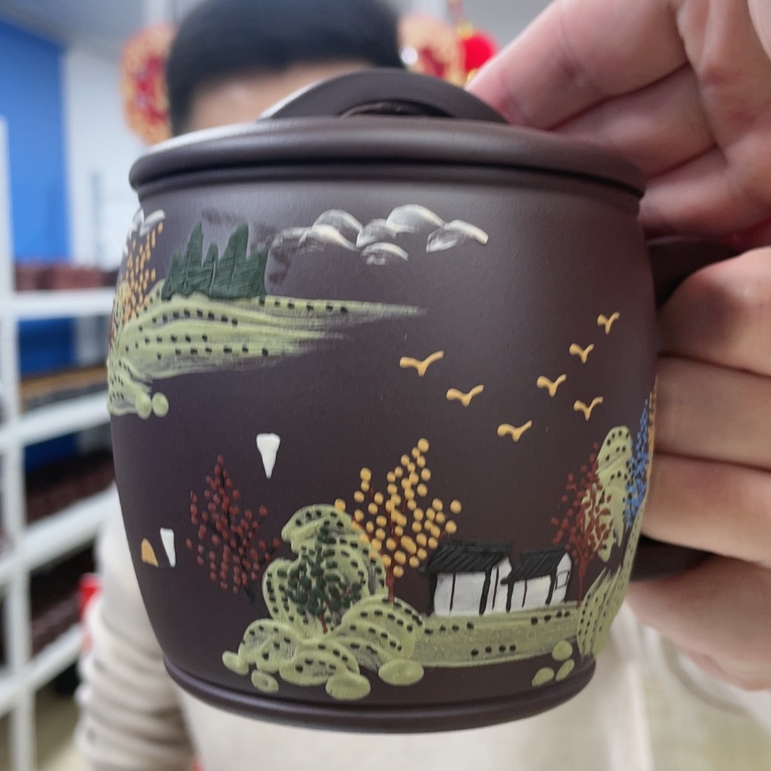 紫砂茶杯原矿紫砂