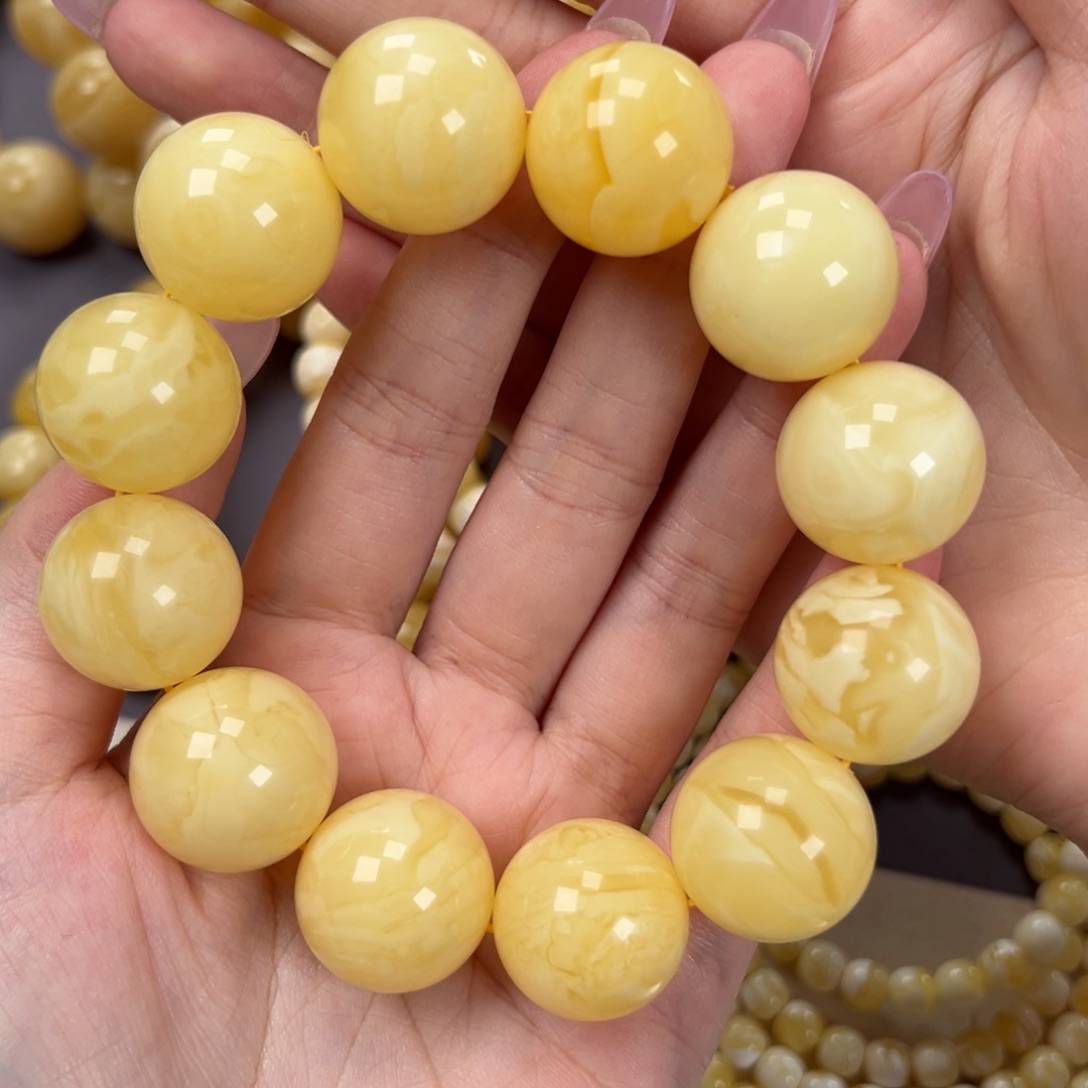 未镶嵌琥珀手链64.7白蜡