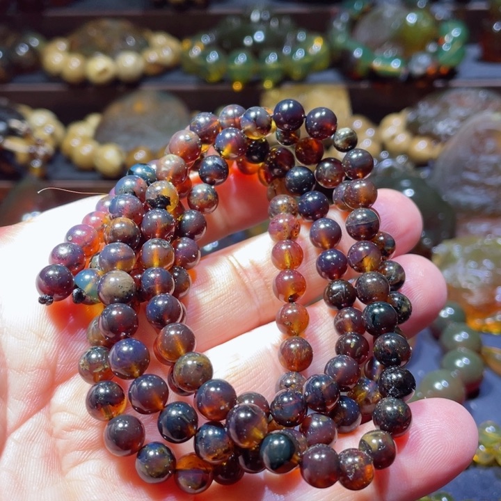 琥珀手链未镶嵌天然