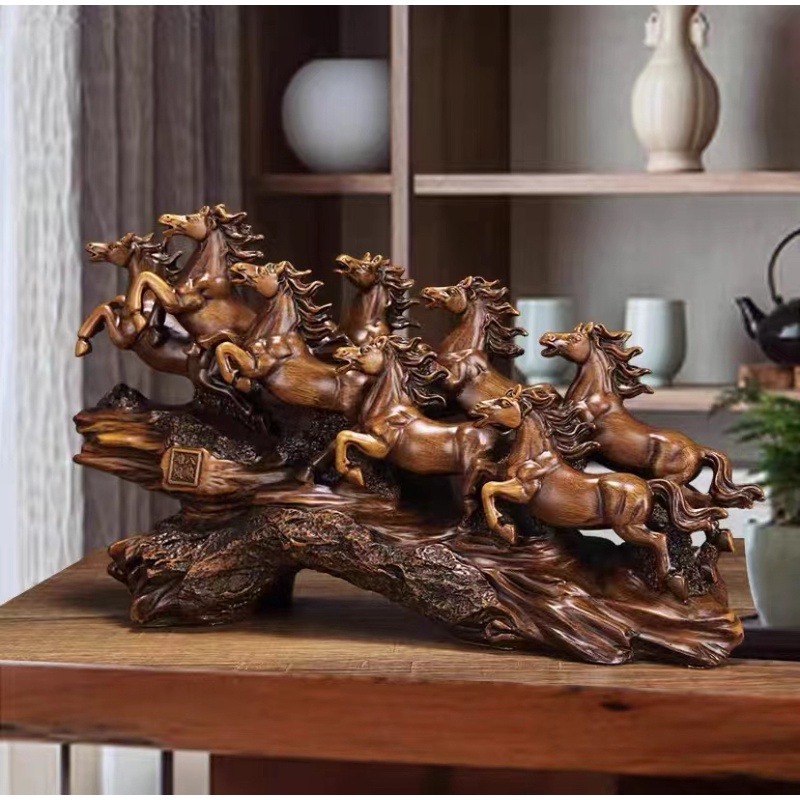 八骏雄风八骏马中式入户玄关客厅办公室开业礼品【直播】