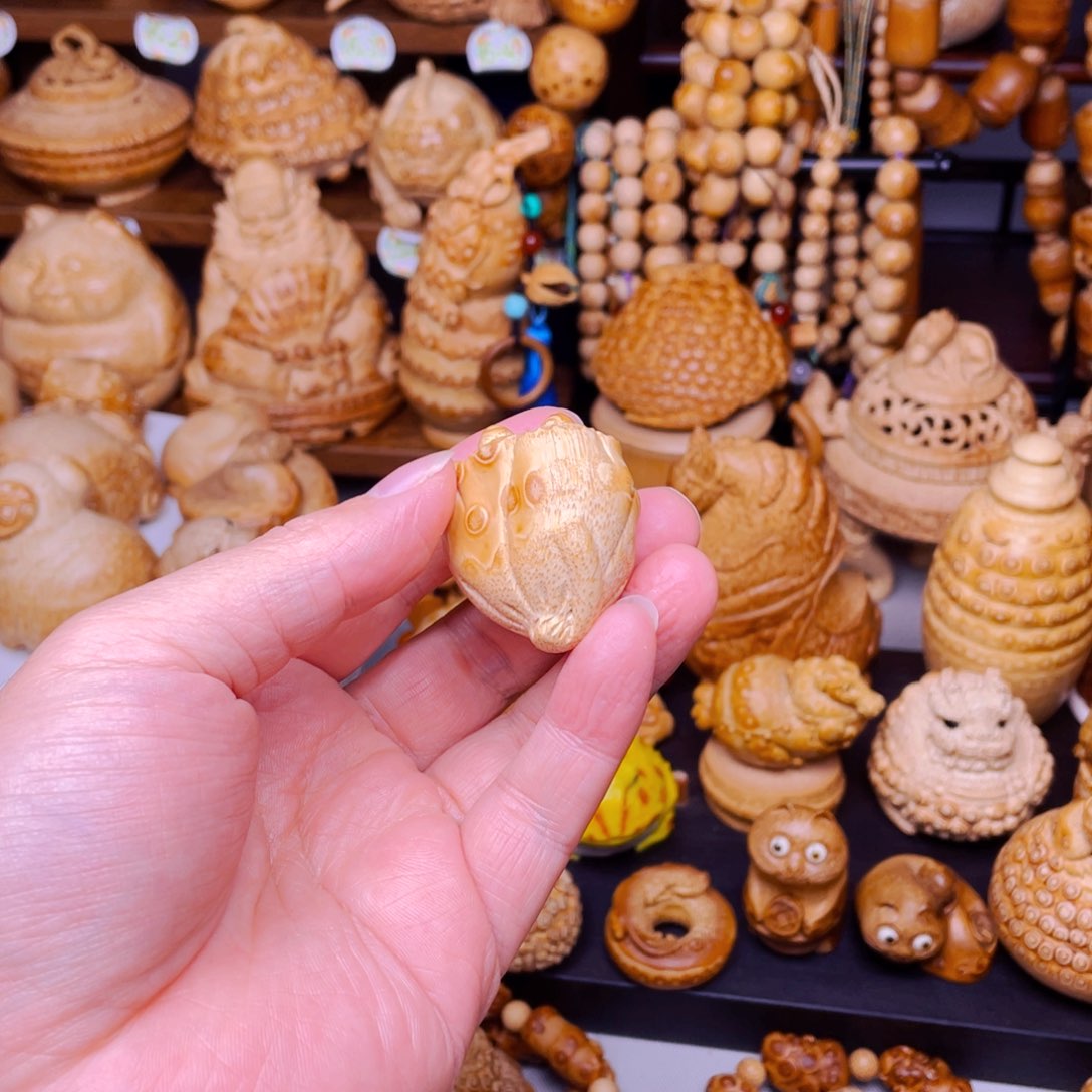 竹竹根雕莲蓬把玩件