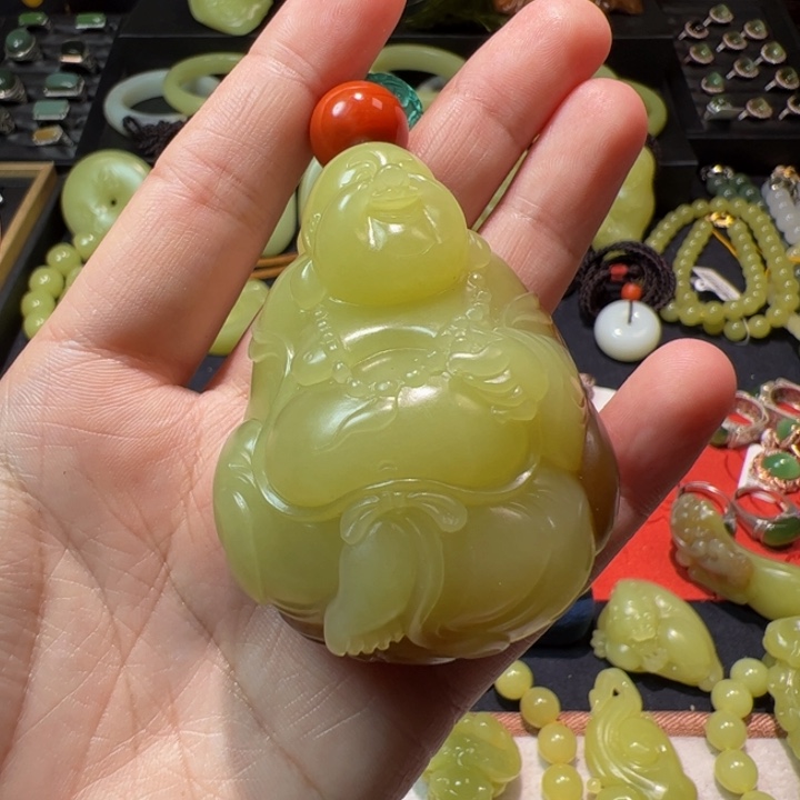 和田玉（黄玉）颈饰未镶嵌