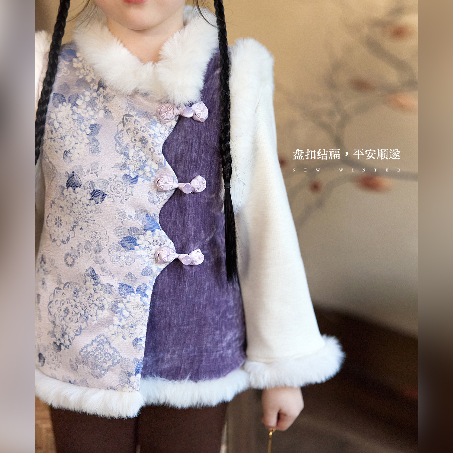 Okids亲子童装 中国风亲子打底2026年新年加绒打底衫 OW594330