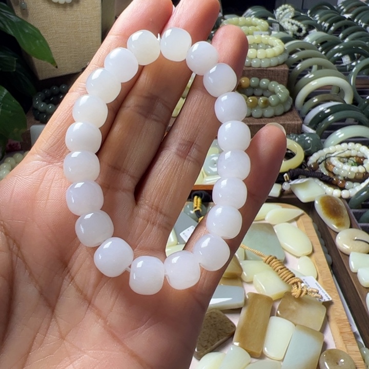 清***兰手链未镶嵌和田玉