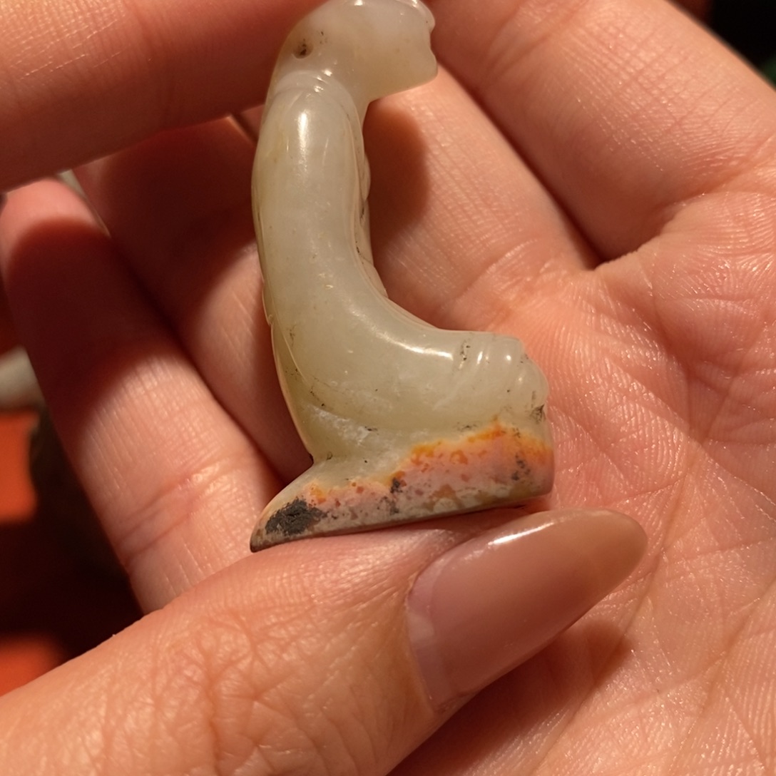 和田玉珠子未镶嵌旧*光