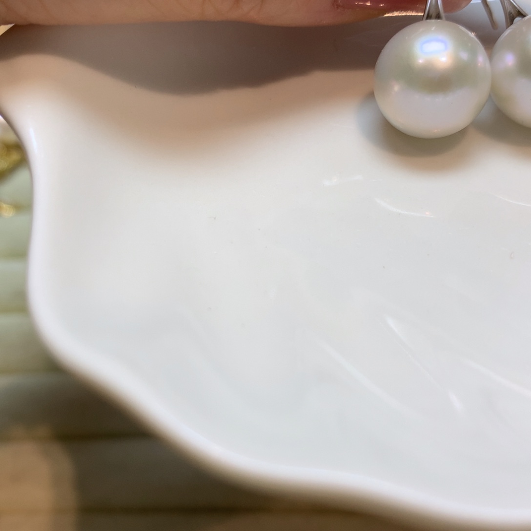 淡水珍珠耳饰银S925镶嵌