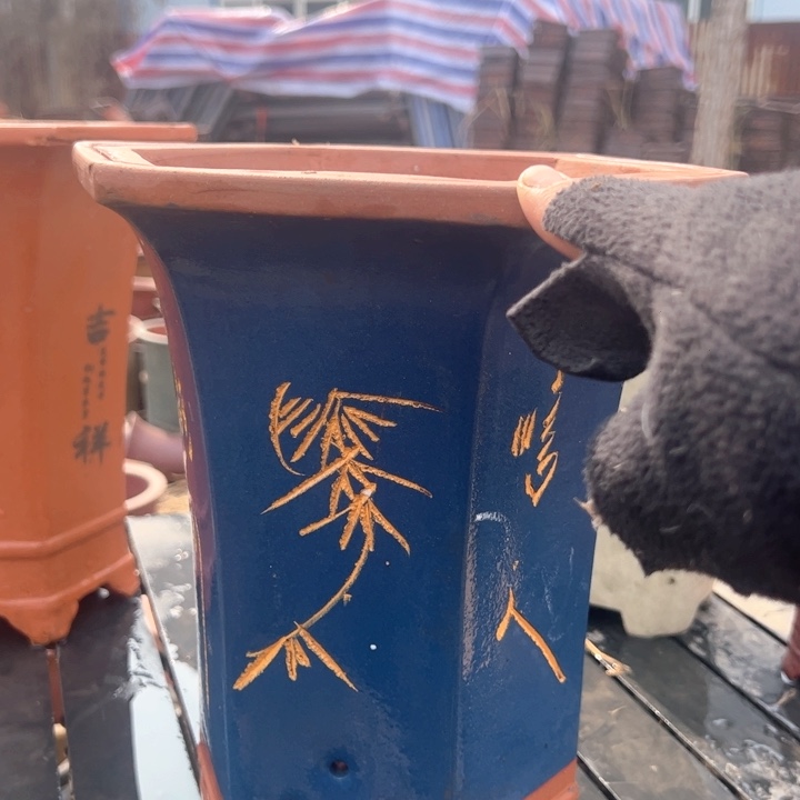 红陶紫砂六方微瑕