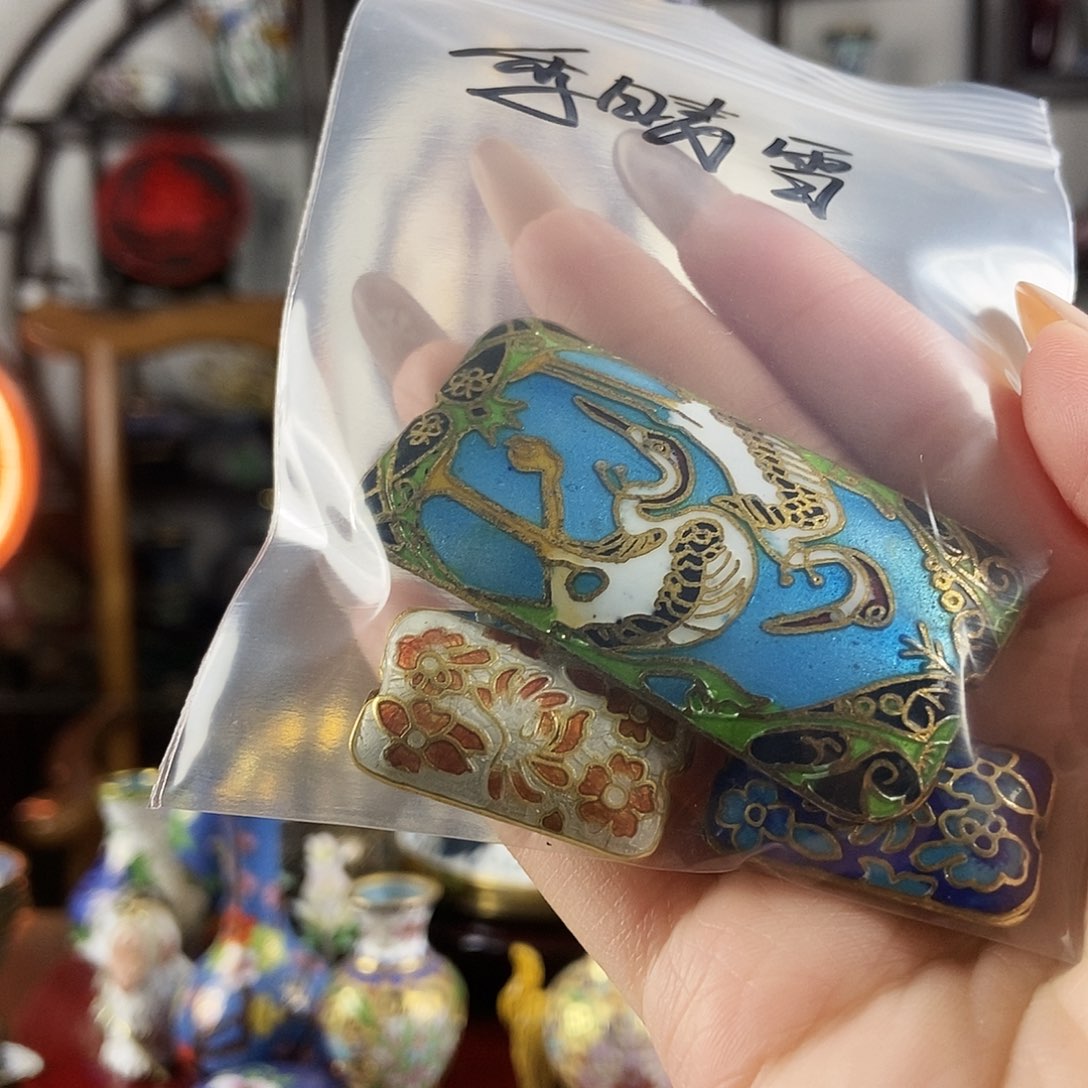 季***雪铜四个烧银蓝大吊坠